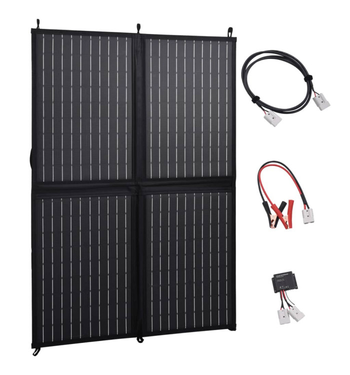 Chargeur de panneau solaire pliable 100 W 12 V | Mobilier & Déco