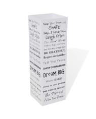 Blanc Carré Porte-parapluie Stockage pour cannes bâtons Acier 48,5 cm | Mobilier & Déco