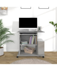 Bureau d'ordinateur Sonoma gris 80x50x75 cm Bois d'ingénierie | Mobilier & Déco