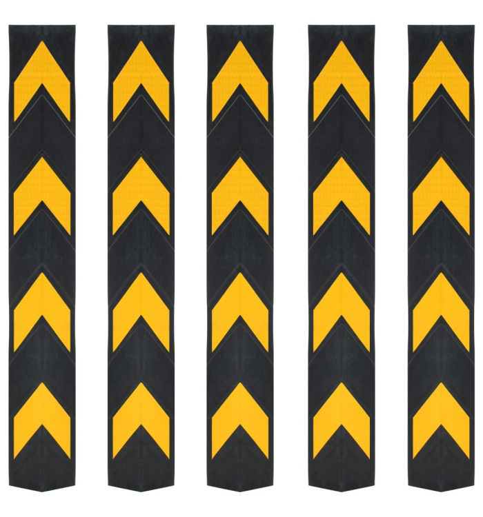 Cornière de protection réfléchissante 5 pcs Caoutchouc 80 cm | Mobilier & Déco
