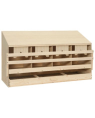 Pondoir 4 compartiments 106x40x59 cm bois de pin massif | Mobilier & Déco