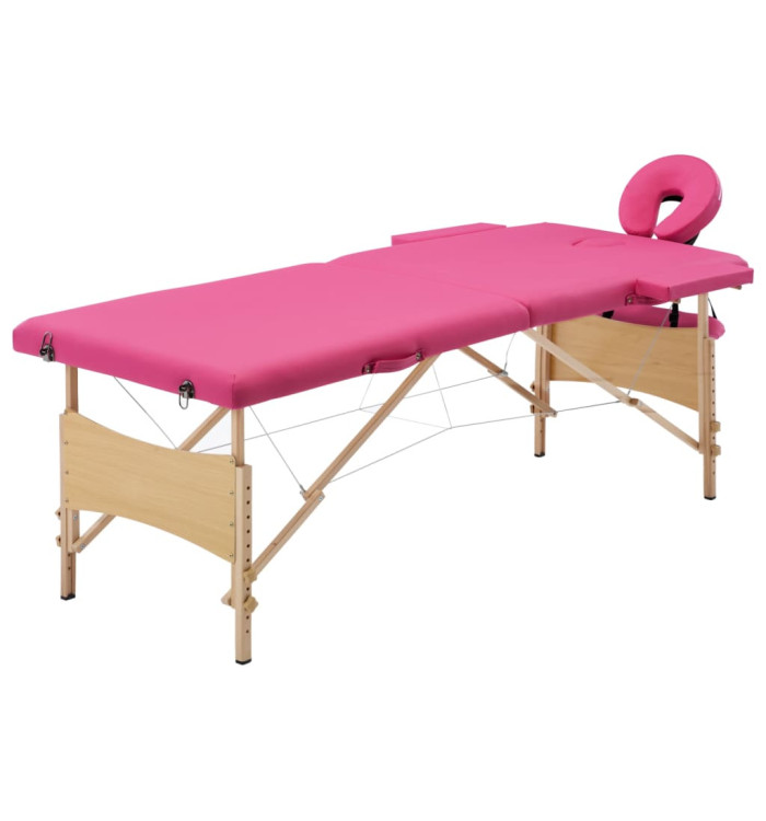 Table de massage pliable 2 zones Bois Rose | Mobilier & Déco