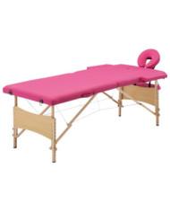 Table de massage pliable 2 zones Bois Rose | Mobilier & Déco