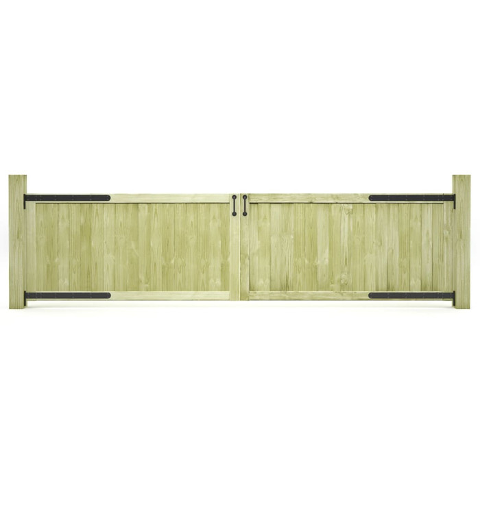 Portillons de jardin 2 pcs Bois de pin imprégné 300x75 cm | Mobilier & Déco