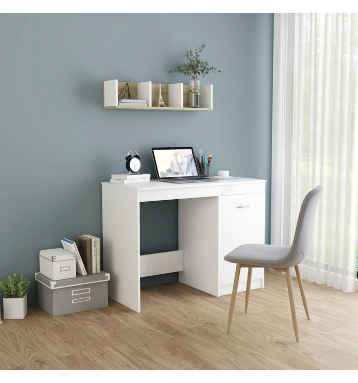 Bureau Blanc 100x50x76 cm Bois d'ingénierie | Mobilier & Déco