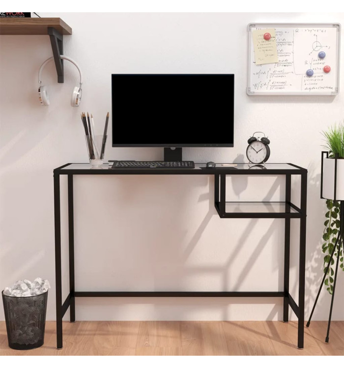 Bureau d'ordinateur Transparent 100x36x74 cm Verre | Mobilier & Déco