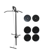 Tour de musculation murale avec plaques de poids 40 kg | Mobilier & Déco