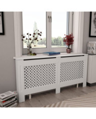Cache-radiateur Blanc 172x19x81,5 cm MDF | Mobilier & Déco