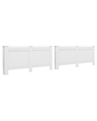 Cache-radiateurs 2 pcs Blanc 172x19x81,5 cm MDF | Mobilier & Déco