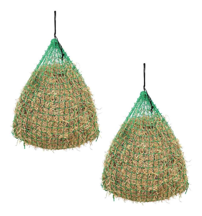 Filet à foin 2 pcs Rond 1 x 1 m PP | Mobilier & Déco