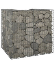 Mur en gabion pour poubelle Acier galvanisé 110x100x110 cm | Mobilier & Déco
