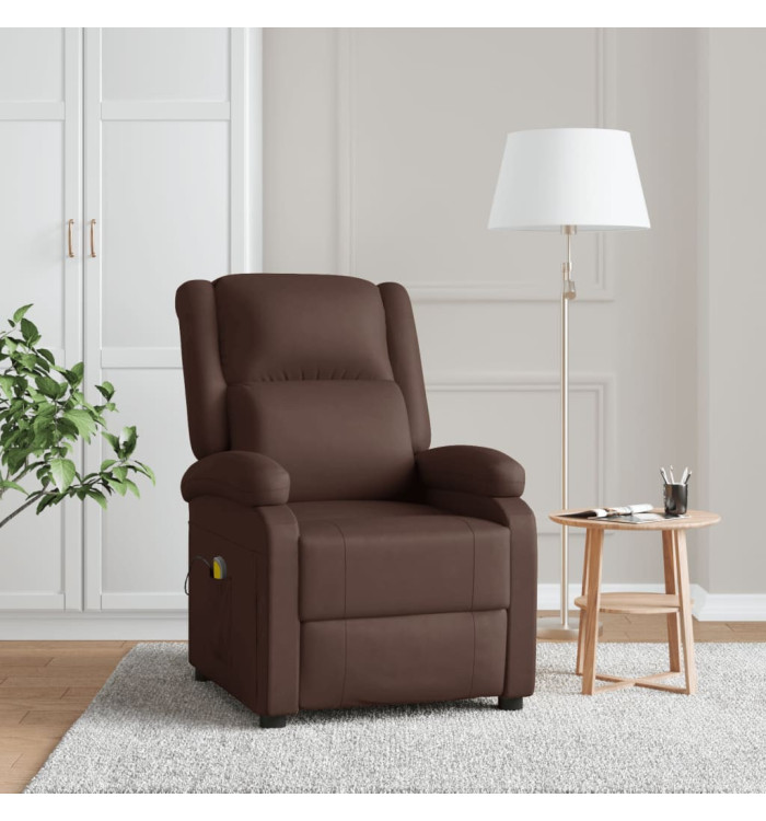 Fauteuil de massage Marron Similicuir | Mobilier & Déco