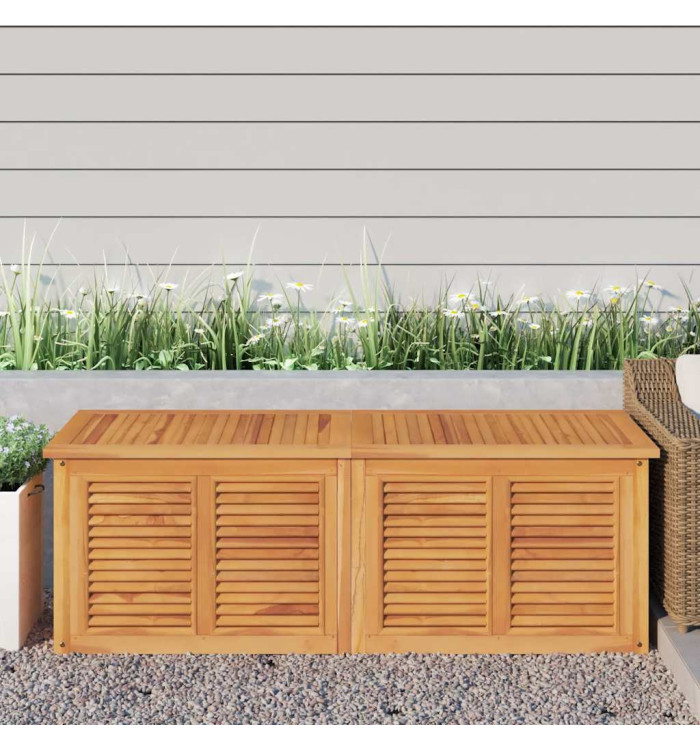 Boîte de rangement jardin et sac 150x50x55 cm bois massif teck | Mobilier & Déco