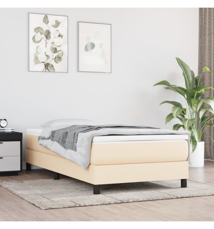 Matelas de lit à ressorts ensachés Crème 100x200x20 cm Tissu | Mobilier & Déco