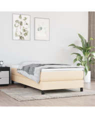 Matelas de lit à ressorts ensachés Crème 100x200x20 cm Tissu | Mobilier & Déco
