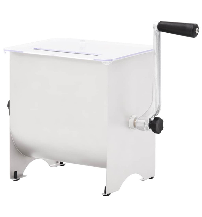 Mélangeur de viande manuel avec couvercle Argenté Inox | Mobilier & Déco