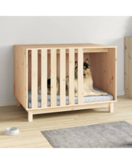Niche pour chien 100x70x72 cm Bois de pin massif | Mobilier & Déco