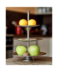 Excellent Houseware Support de service 3 niveaux 36,5 cm Inox | Mobilier & Déco
