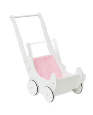 Poussette pour poupée Bois 53 x 25,7 x 50 cm Blanc | Mobilier & Déco