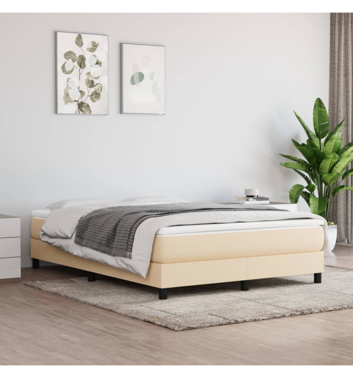 Matelas de lit à ressorts ensachés Crème 140x190x20 cm Tissu | Mobilier & Déco