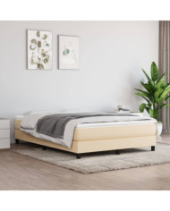 Matelas de lit à ressorts ensachés Crème 140x190x20 cm Tissu | Mobilier & Déco