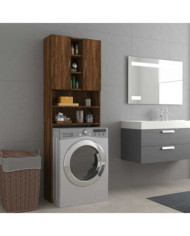 Meuble pour machine à laver Chêne marron 64x25,5x190 cm | Mobilier & Déco