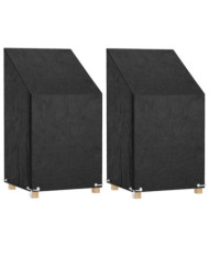 Housses de chaise de jardin 2 pcs 8 œillets 65x65x80/120 cm PE | Mobilier & Déco