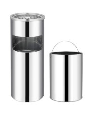 Poubelle à cendrier d'hôtel 30 L Acier inoxydable | Mobilier & Déco