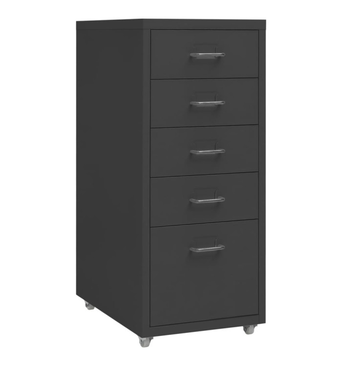 Classeur mobile Anthracite 28x41x69 cm Métal | Mobilier & Déco