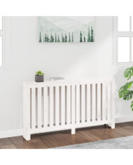 Cache-radiateur Blanc 153x19x84 cm Bois massif de pin | Mobilier & Déco