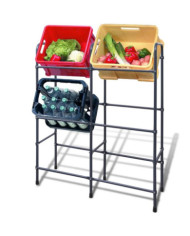 Étagère pour 6 caisses en acier | Mobilier & Déco