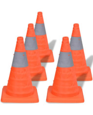 Cônes de signalisation escamotables 5 pcs 42 cm | Mobilier & Déco