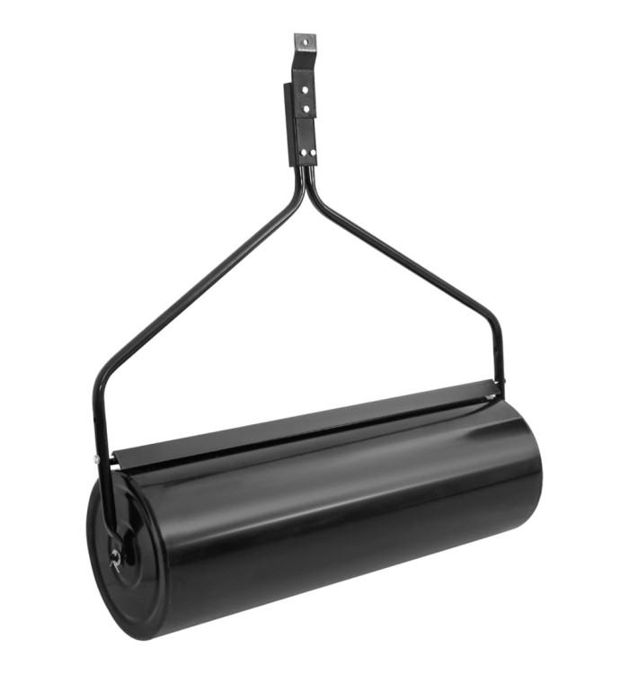 Rouleau à gazon de jardin noir 63 L fer | Mobilier & Déco