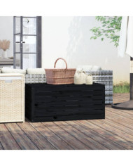 Boîte de jardin noir 101x50,5x46,5 cm bois massif de pin | Mobilier & Déco