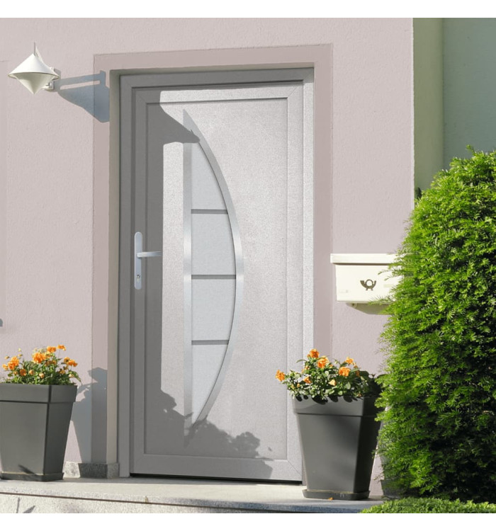 Porte d'entrée blanc 98x190 cm PVC | Mobilier & Déco
