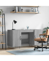 Bureau sonoma gris 140x50x75 cm bois d'ingénierie | Mobilier & Déco