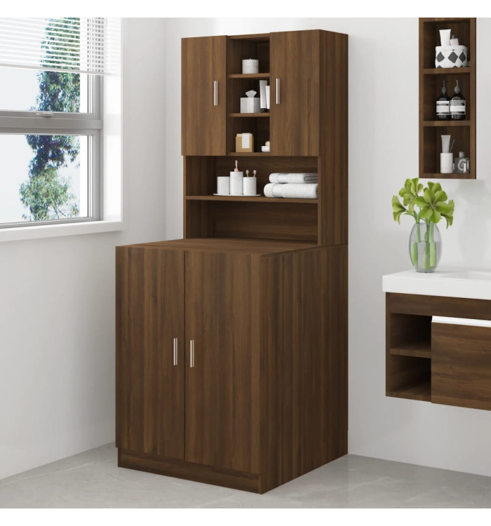 Armoire de machine à laver Chêne marron Bois d’ingénierie | Mobilier & Déco