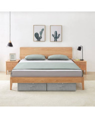Boîte de rangement Tissu 70x40x18 cm Gris | Mobilier & Déco