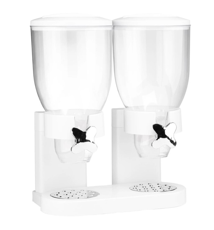 HI Distributeur de céréales duo Blanc 2 x 3,5 L | Mobilier & Déco