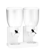 HI Distributeur de céréales duo Blanc 2 x 3,5 L | Mobilier & Déco