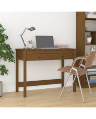 Bureau avec tiroirs Marron miel 100x50x78 cm Bois massif de pin | Mobilier & Déco