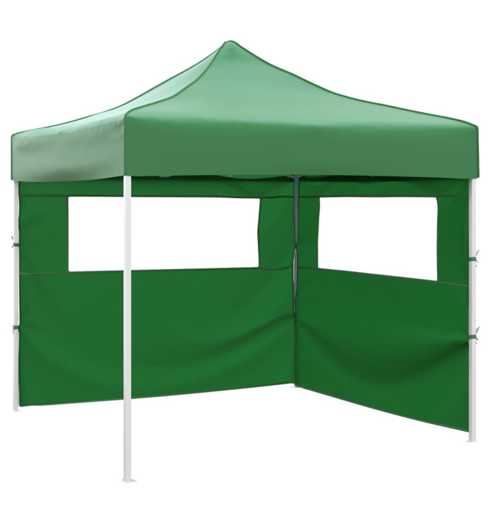 Tente pliable avec 2 parois 3 x 3 m Vert | Mobilier & Déco