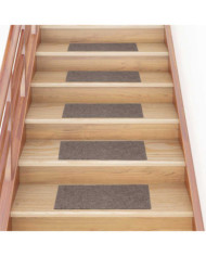 Tapis d'escalier autocollants Rectangulaire 15 pcs 60x25cm Crème | Mobilier & Déco