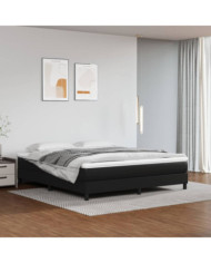 Matelas de lit à ressorts ensachés Noir 160x200x20cm Similicuir | Mobilier & Déco