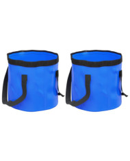 Seaux pliables 2 pcs bleu 20 L PVC | Mobilier & Déco
