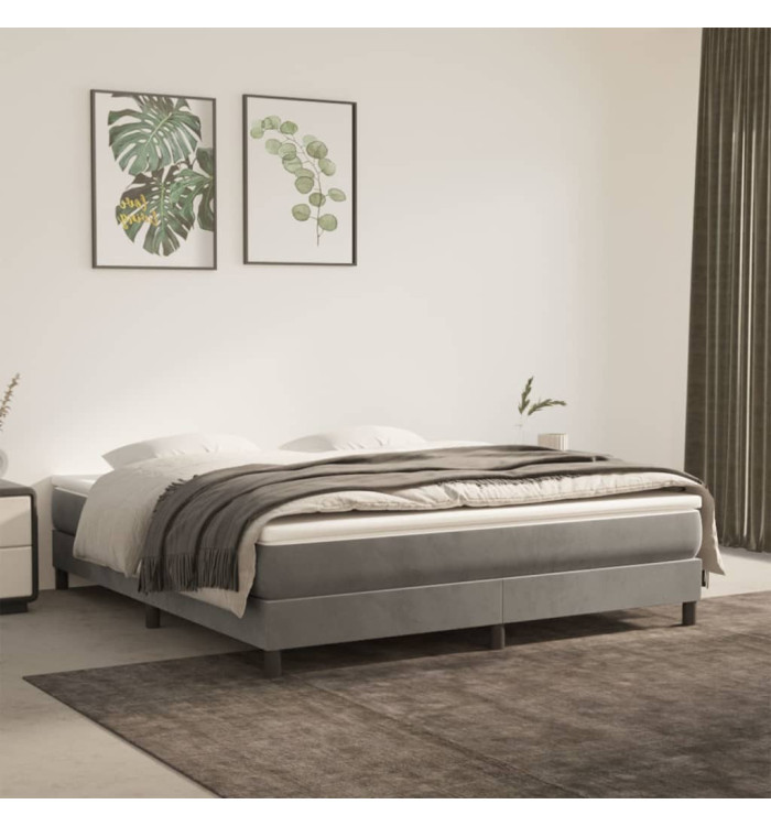 Matelas de lit à ressorts ensachés Gris clair 180x200x20 cm | Mobilier & Déco