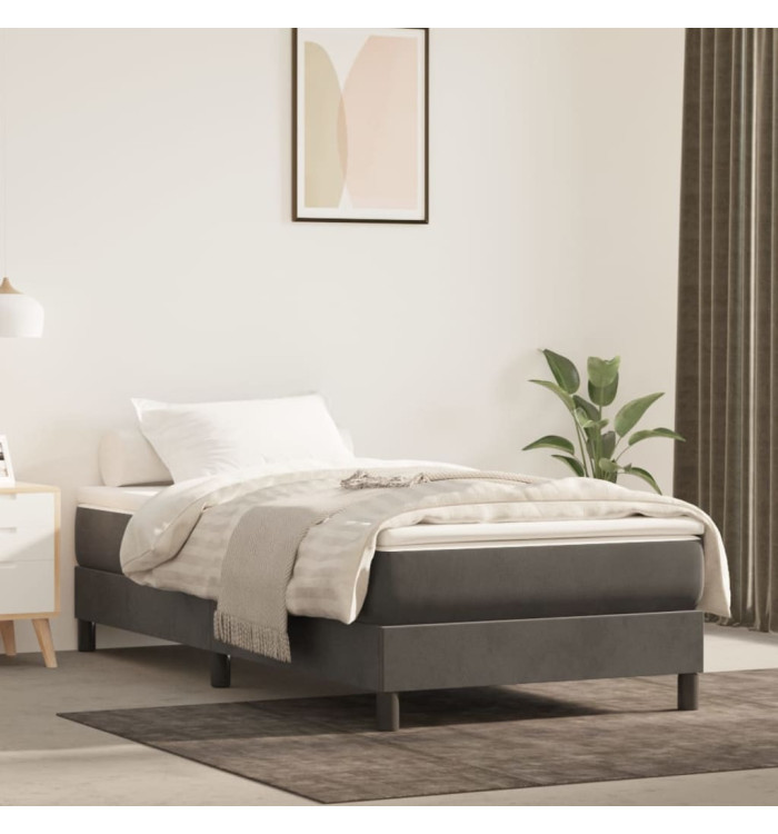 Matelas de lit à ressorts ensachés Gris foncé 80x200x20 cm | Mobilier & Déco