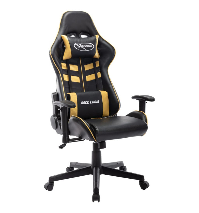 Chaise de jeu Noir et doré Cuir artificiel | Mobilier & Déco