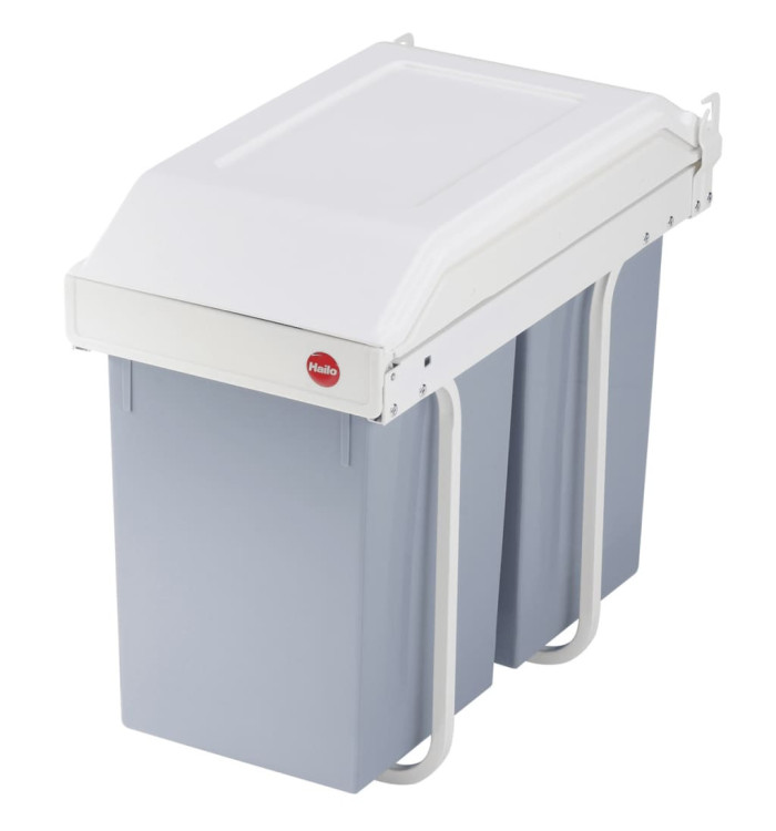 Hailo Poubelle de placard Multi-Box Duo Taille L 2x14 L Crème 3659-001 | Mobilier & Déco