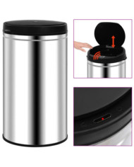 Poubelle à capteur automatique 60 L Acier inoxydable | Mobilier & Déco